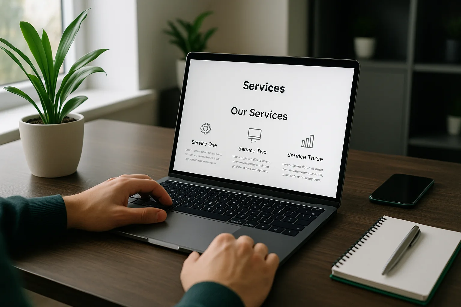 Descriere servicii site în WebBuilders: ghid pas cu pas