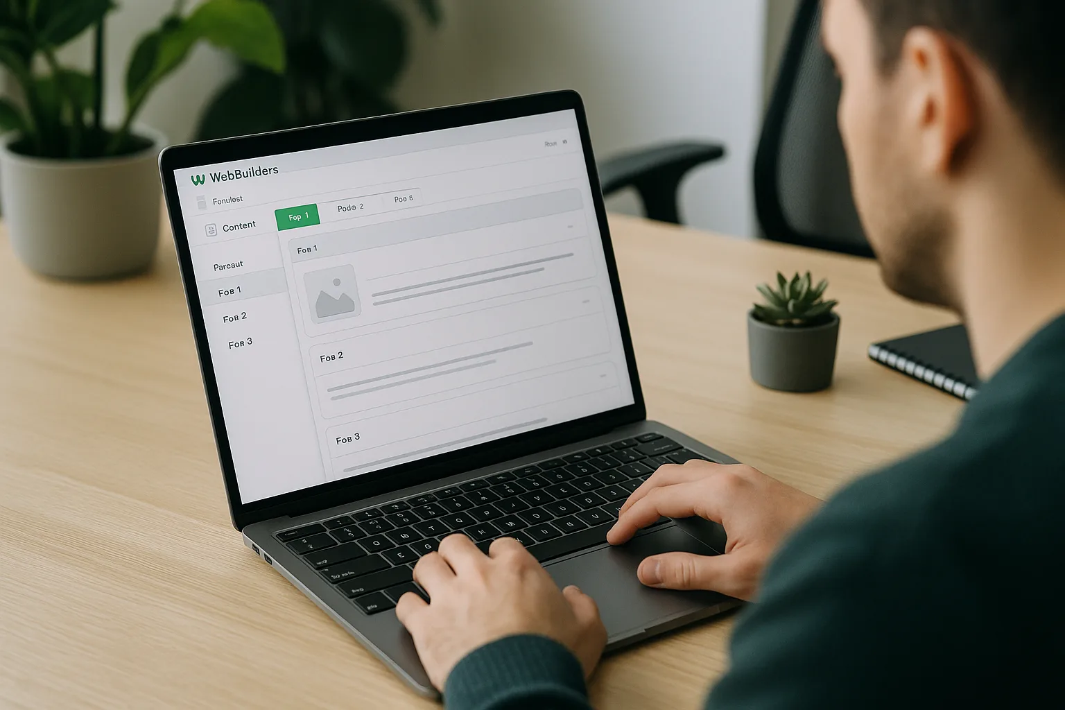 Panouri conținut site în WebBuilders: cum organizezi informații pe file
