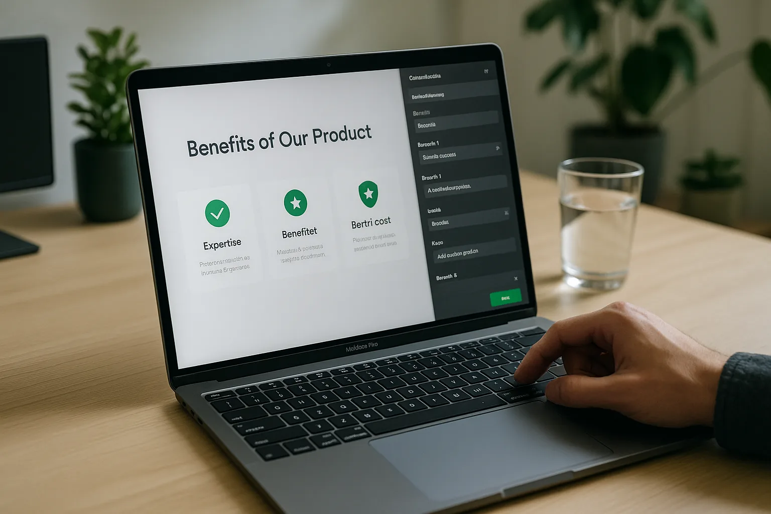 Secțiunea de beneficii site în WebBuilders: cum o configurezi corect